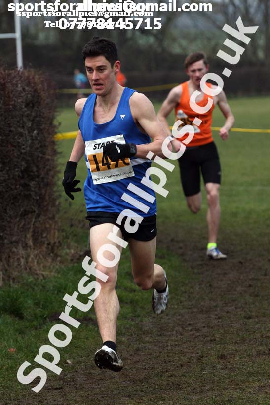 Senior mens 2018 Durham Cathedral Cross Country Relay. Photo:  David T. Hewitson/Sports for All Pics